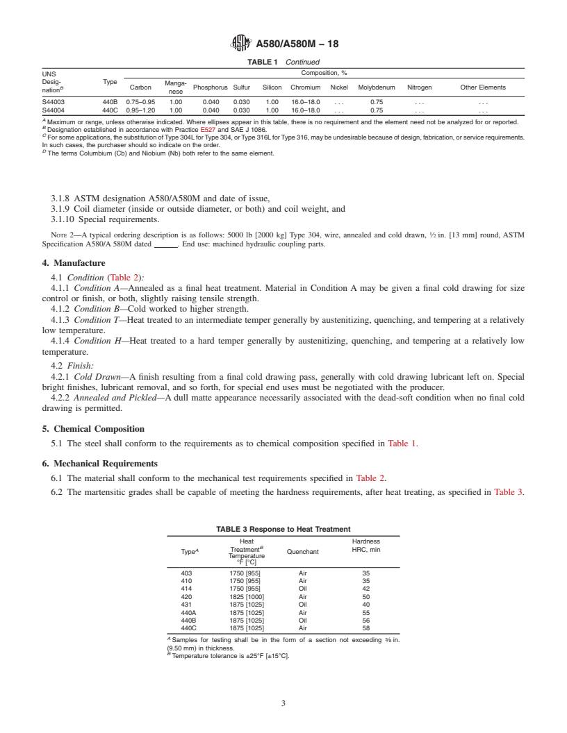 REDLINE ASTM A580/A580M-18 - Standard Specification for  Stainless Steel Wire