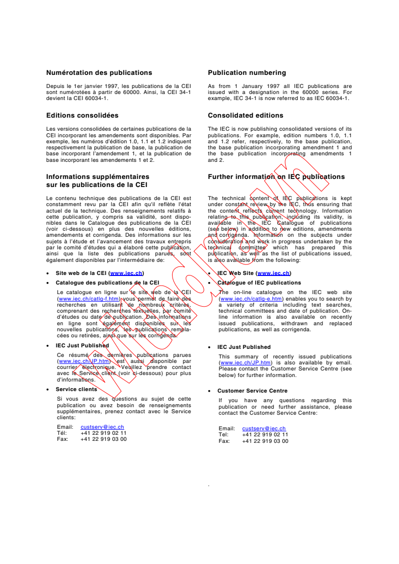 IEC 60332-3-25:2000 IEC 60332-3-25:2000 - Tests on electric cables under fire conditions - Part 3-25: Test for vertical flame spread of vertically-mounted bunched wires or cables - Category D
Released:10/9/2000
Isbn:283185458X - Page 2 preview