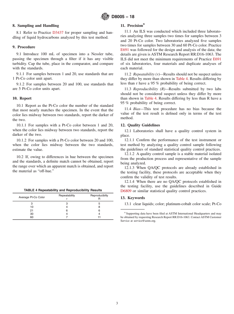 ASTM D8005-18 - Standard Test Method for Color of Clear Liquids (Platinum-Cobalt Scale)