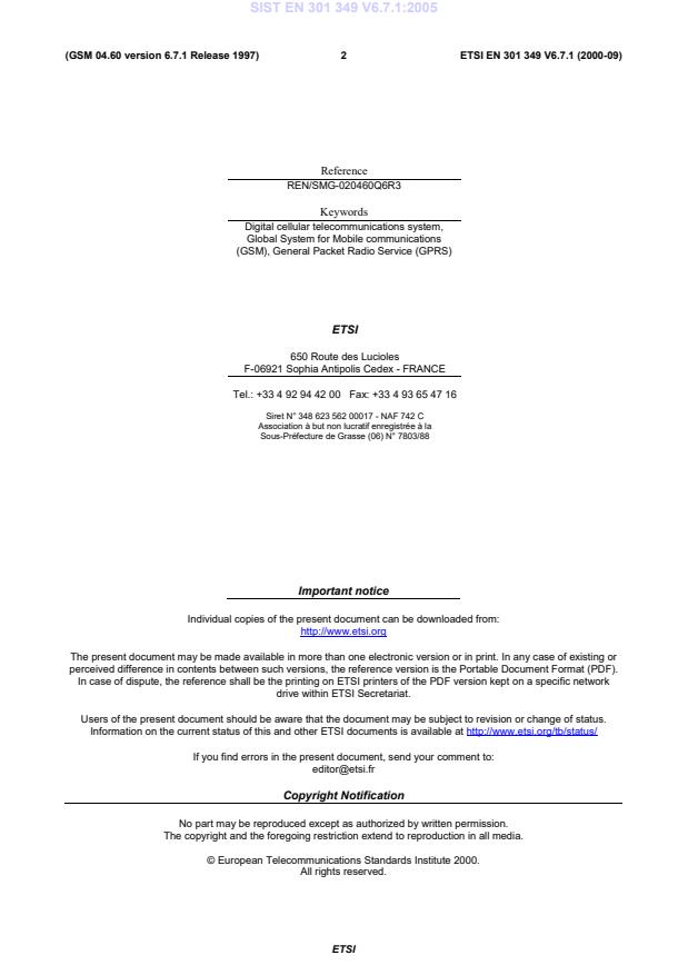 SIST EN 301 349 V6.7.1:2005 SIST EN 301 349 V6.7.1:2005 - Page 4 preview