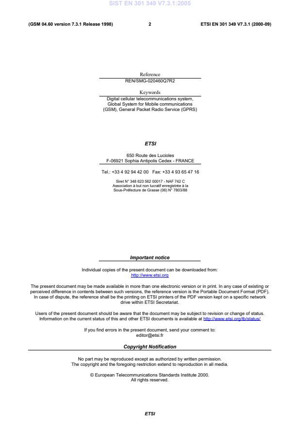 SIST EN 301 349 V7.3.1:2005 SIST EN 301 349 V7.3.1:2005 - Page 4 preview