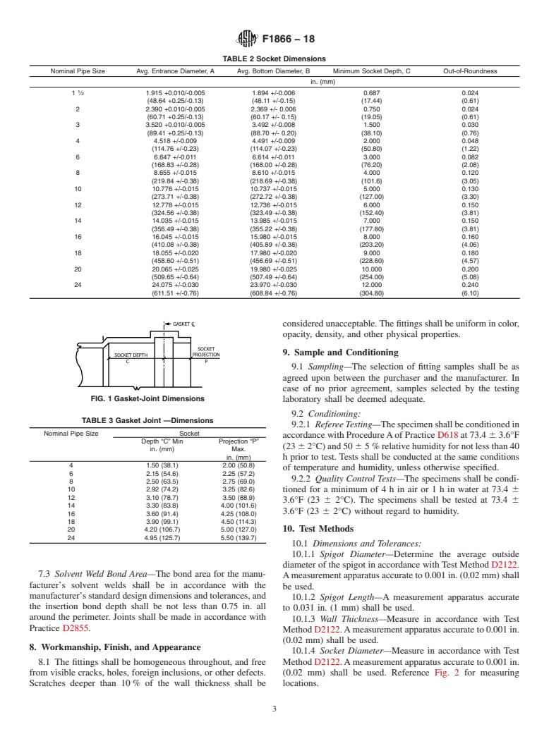 ASTM F1866-18 - Standard Specification for  Poly (Vinyl Chloride) (PVC) Plastic Schedule 40 Drainage and   DWV Fabricated Fittings