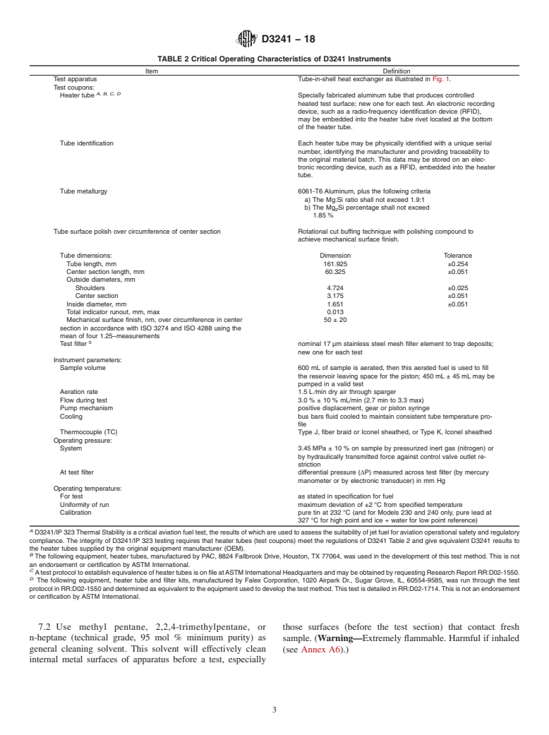 ASTM D3241-18 - Standard Test Method for Thermal Oxidation Stability of Aviation Turbine Fuels