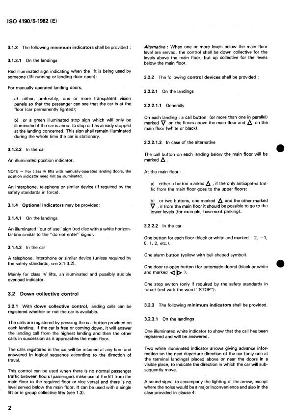 ISO 4190-5:1982 ISO 4190-5:1982 - Passenger lifts and service lifts - Page 4 preview