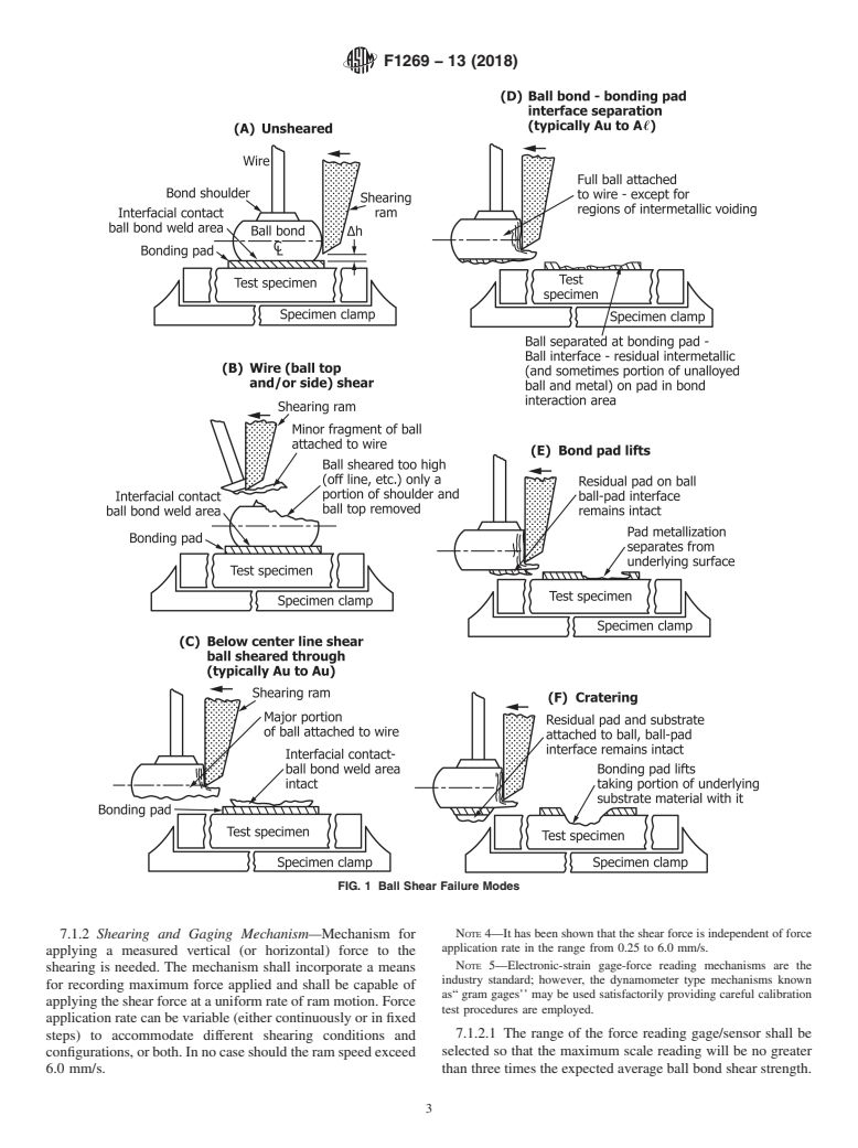 ASTM F1269-13(2018) - Standard Test Methods for  Destructive Shear Testing of Ball Bonds (Withdrawn 2023)