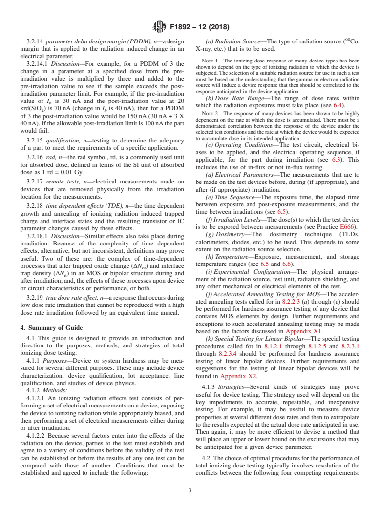 ASTM F1892-12(2018) - Standard Guide for  Ionizing Radiation (Total Dose) Effects Testing of Semiconductor   Devices