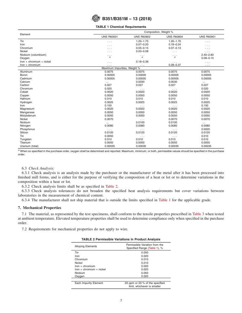 REDLINE ASTM B351/B351M-13(2018) - Standard Specification for Hot-Rolled and Cold-Finished Zirconium and Zirconium Alloy  Bars, Rod,               and Wire for Nuclear Application