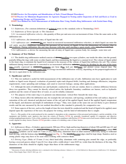 ASTM D3385-18 REDLINE ASTM D3385-18 - Standard Test Method for Infiltration Rate of Soils in Field Using Double-Ring Infiltrometer - Page 2 preview