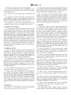 ASTM D3385-18 ASTM D3385-18 - Standard Test Method for Infiltration Rate of Soils in Field Using Double-Ring Infiltrometer - Page 2 preview