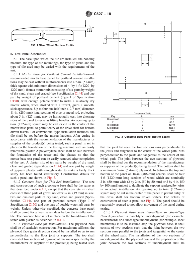 ASTM C627-18 - Standard Test Method for  Evaluating Ceramic Floor Tile Installation Systems Using the   Robinson-Type Floor Tester