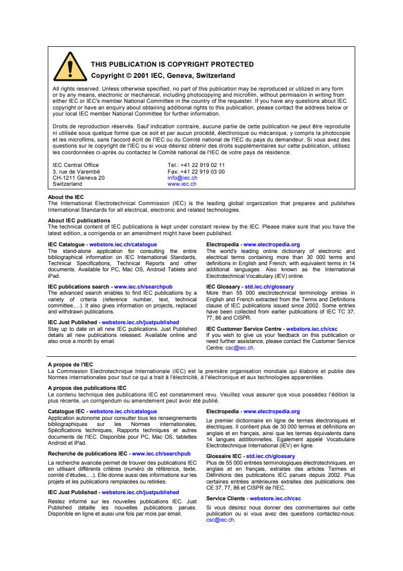 IEC 61754-18:2001 IEC 61754-18:2001 - Fibre optic connector interfaces - Part 18: Type MT-RJ connector family - Page 2 preview