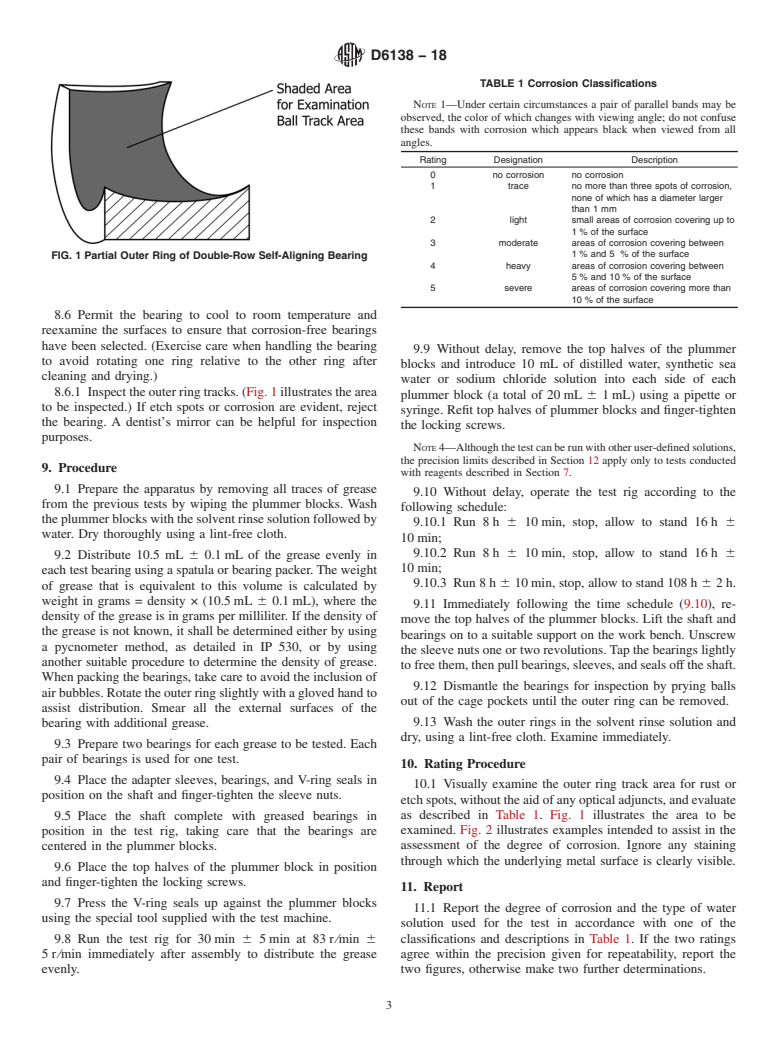 ASTM D6138-18 - Standard Test Method for  Determination of Corrosion-Preventive Properties of Lubricating   Greases Under Dynamic Wet Conditions (Emcor Test)