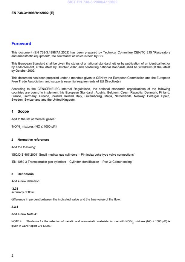 EN 738-3:1998/A1:2002 EN 738-3:2000/A1:2002 - Page 4 preview