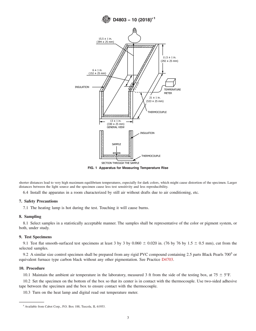 REDLINE ASTM D4803-10(2018)e1 - Standard Test Method for  Predicting Heat Buildup in PVC Building Products