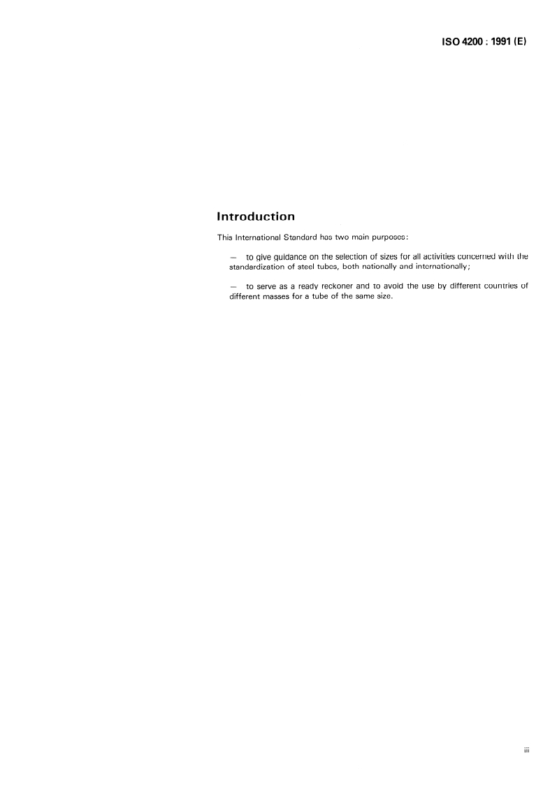 ISO 4200:1991 - Plain end steel tubes, welded and seamless — General tables of dimensions and masses per unit length
Released:2/21/1991