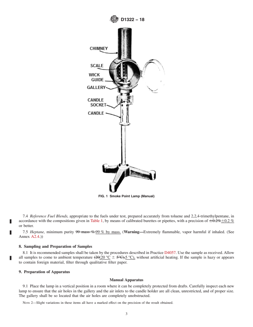 REDLINE ASTM D1322-18 - Standard Test Method for Smoke Point of Kerosene and Aviation Turbine Fuel