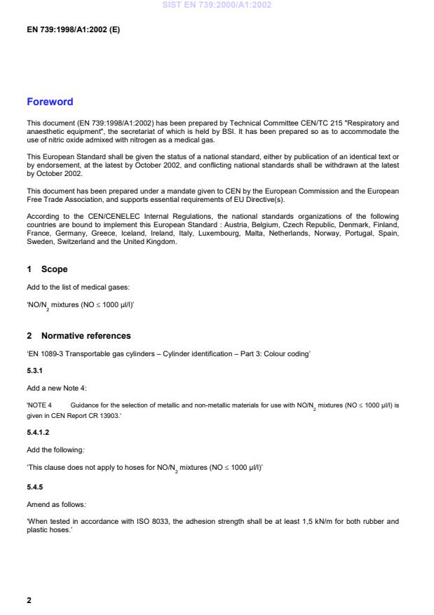 EN 739:1998/A1:2002 EN 739:2000/A1:2002 - Page 4 preview