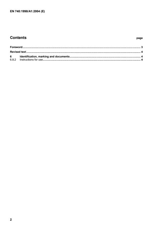 EN 740:1998/A1:2004 EN 740:2000/A1:2005 - Page 4 preview
