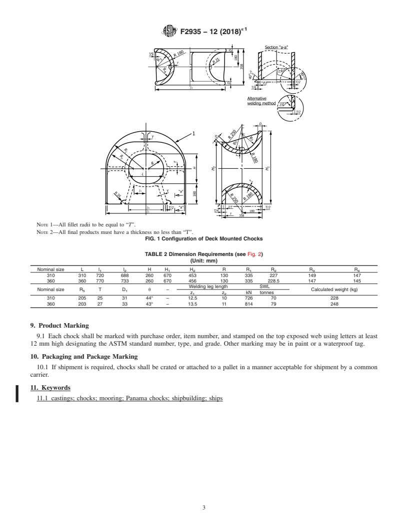 REDLINE ASTM F2935-12(2018)e1 - Standard Specification for  Chocks, Panama, Mooring Cast Steel