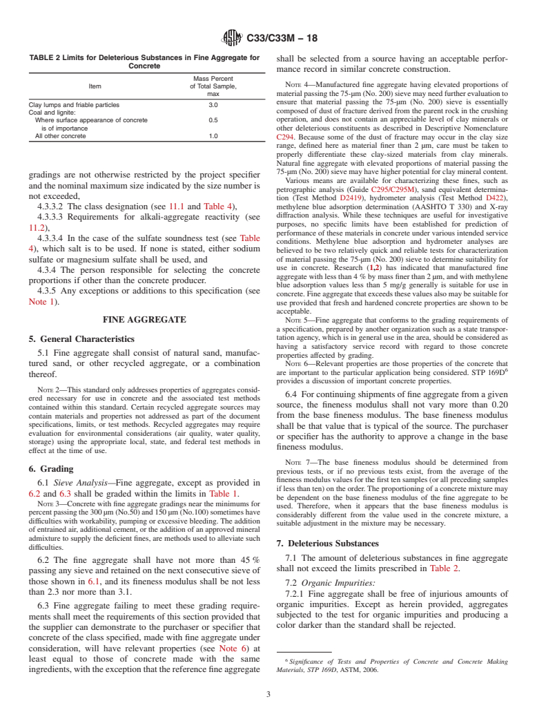 ASTM C33/C33M-18 - Standard Specification for  Concrete Aggregates