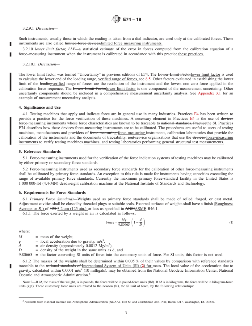 REDLINE ASTM E74-18 - Standard Practices for Calibration and Verification for Force-Measuring Instruments