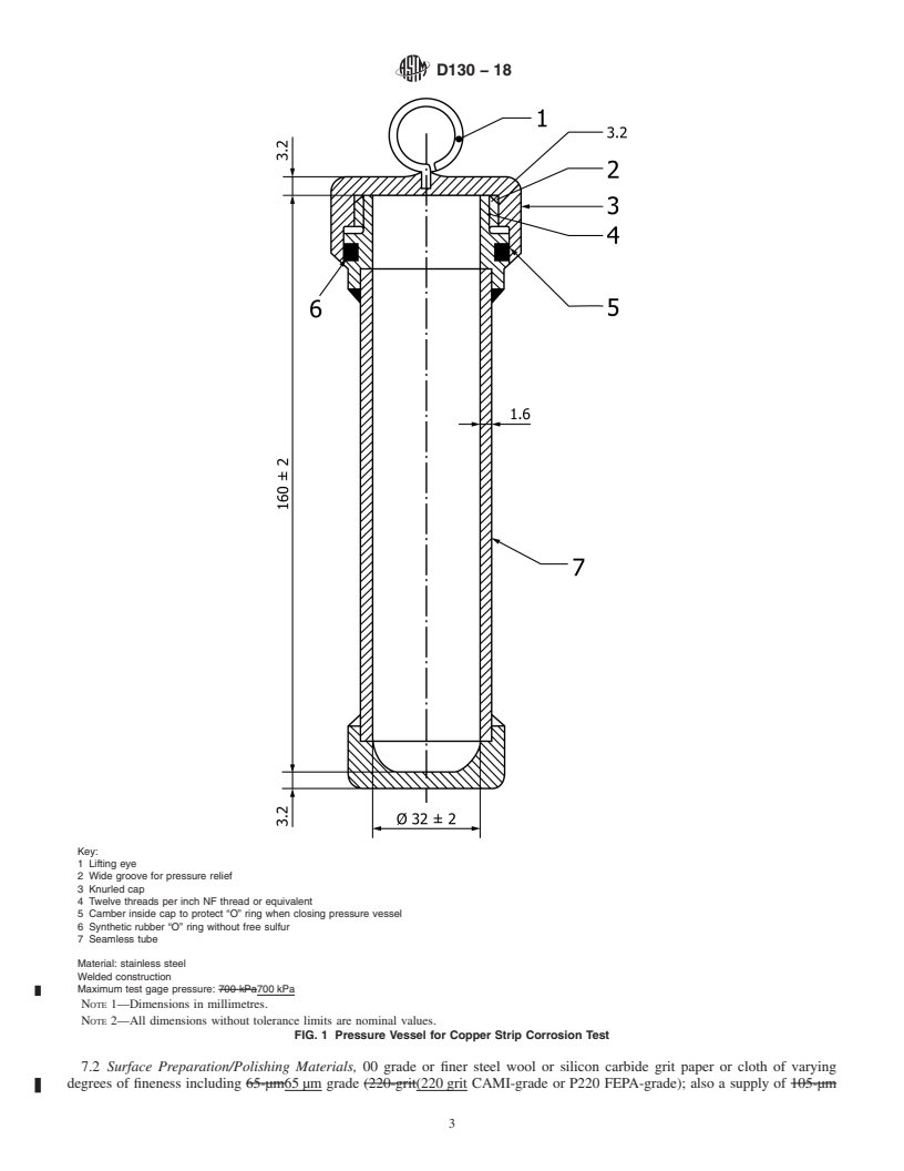 REDLINE ASTM D130-18 - Standard Test Method for Corrosiveness to Copper from Petroleum Products by Copper Strip   Test