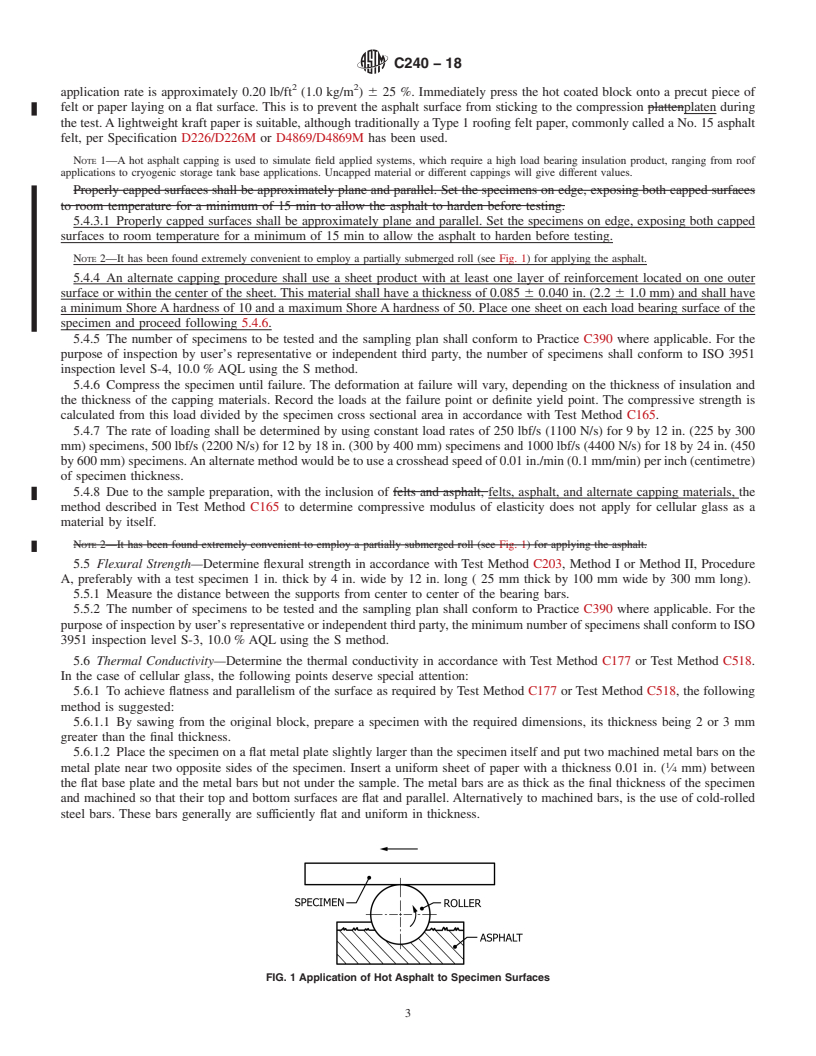 REDLINE ASTM C240-18 - Standard Test Methods for Testing Cellular Glass Insulation Block