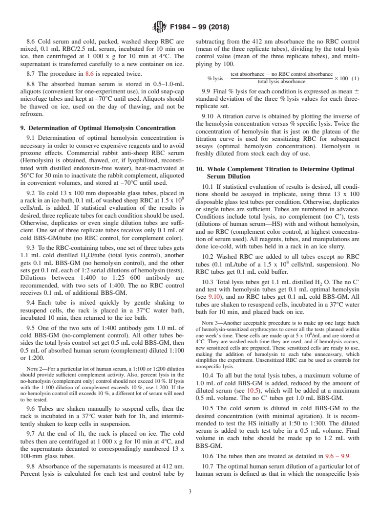 ASTM F1984-99(2018) - Standard Practice for  Testing for Whole Complement Activation in Serum by Solid Materials