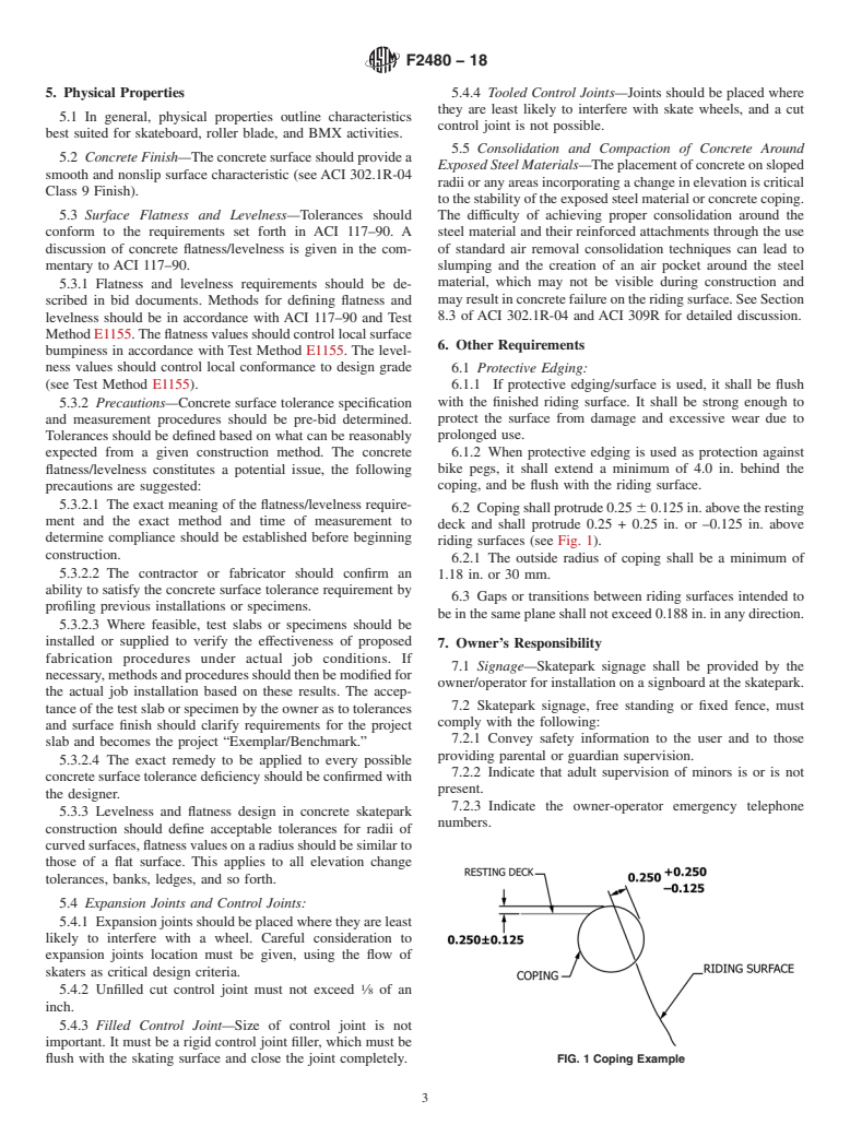ASTM F2480-18 - Standard Guide for  In-ground Concrete Skatepark