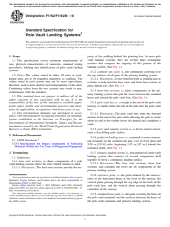 ASTM F1162/F1162M-18 ASTM F1162/F1162M-18 - Standard Specification for Pole Vault Landing Systems - Page 1 preview