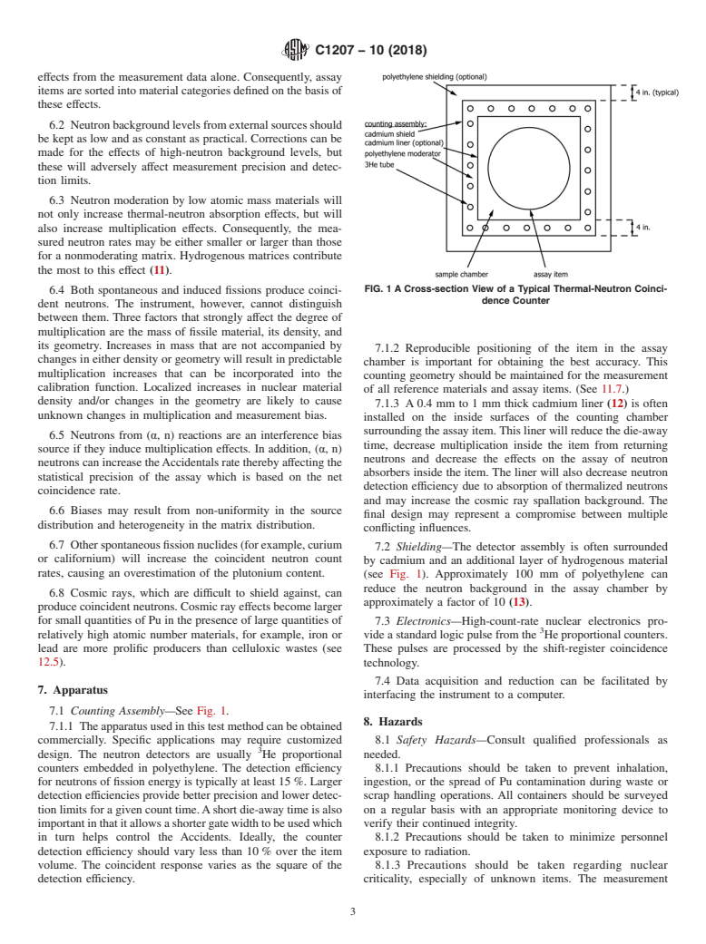 ASTM C1207-10(2018) - Standard Test Method for  Nondestructive Assay of Plutonium in Scrap and Waste by Passive Neutron Coincidence Counting