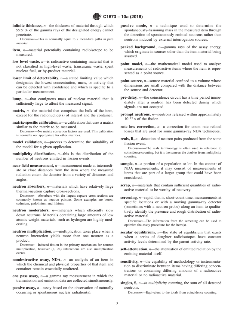 ASTM C1673-10a(2018) - Standard Terminology of  C26.10 Nondestructive Assay Methods