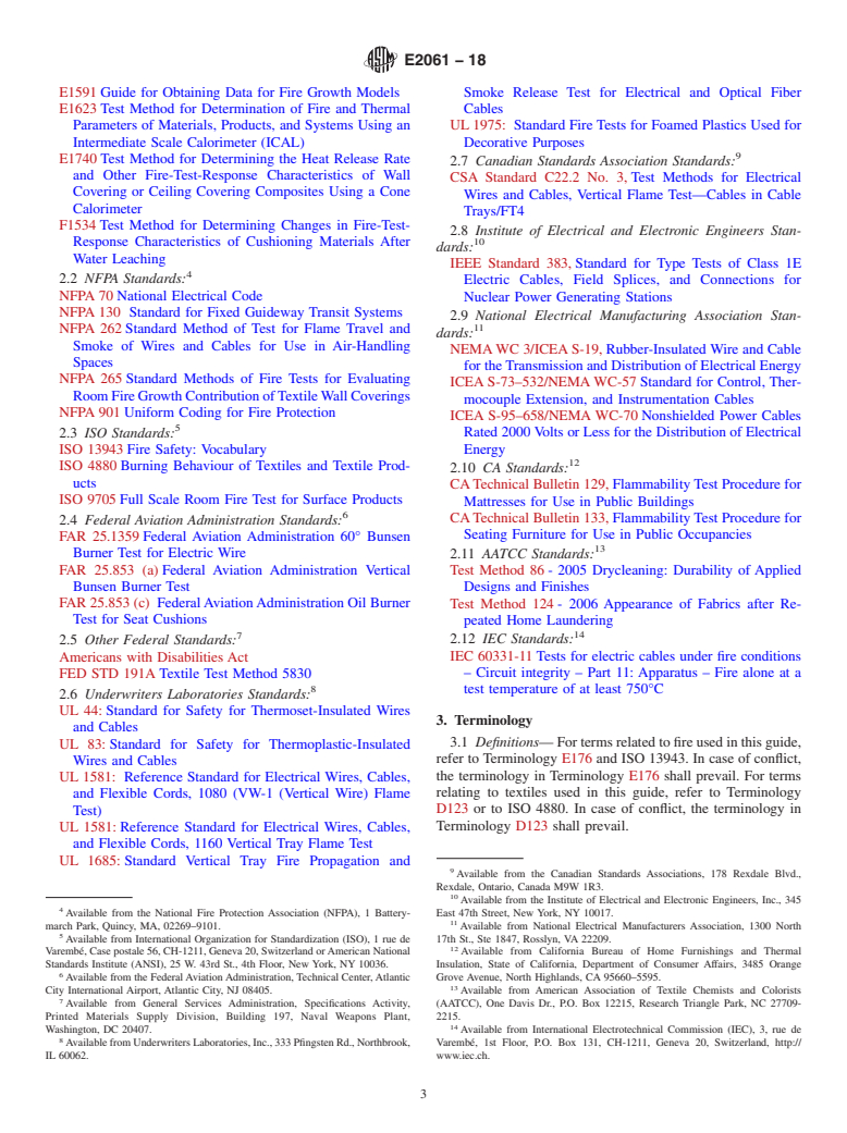 ASTM E2061-18 - Standard Guide for  Fire Hazard Assessment of Rail Transportation Vehicles