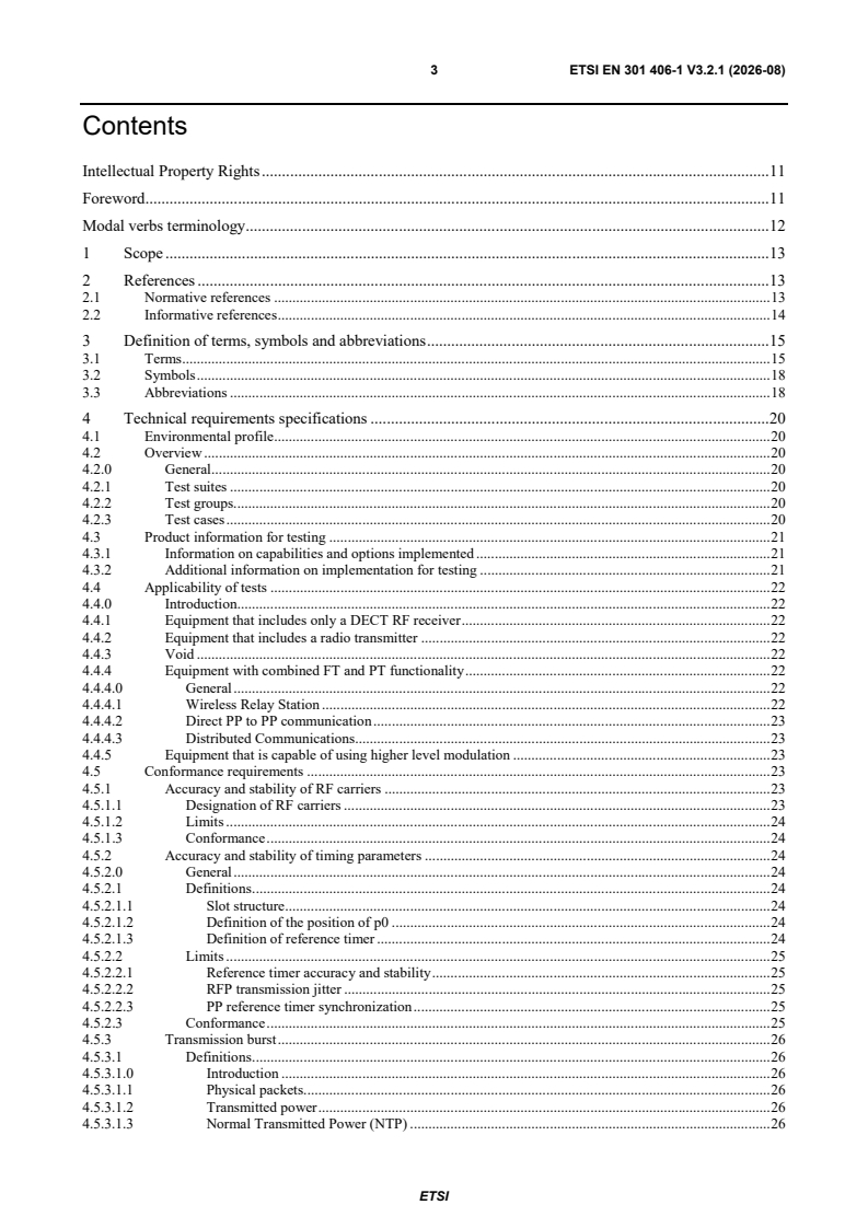 SIST EN 301 406-1 V3.2.1:2026 ETSI EN 301 406-1 V3.2.1 (2026-08) - <empty> - Page 3 preview