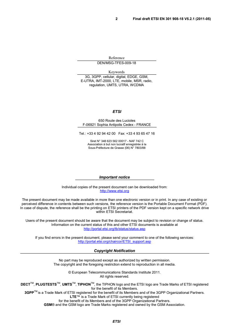 en_30190818v050201v - IMT cellular networks; Harmonized EN covering the essential requirements of article 3.2 of the R&TTE Directive; Part 18: E-UTRA, UTRA and GSM/EDGE Multi-Standard Radio (MSR) Base Station (BS)