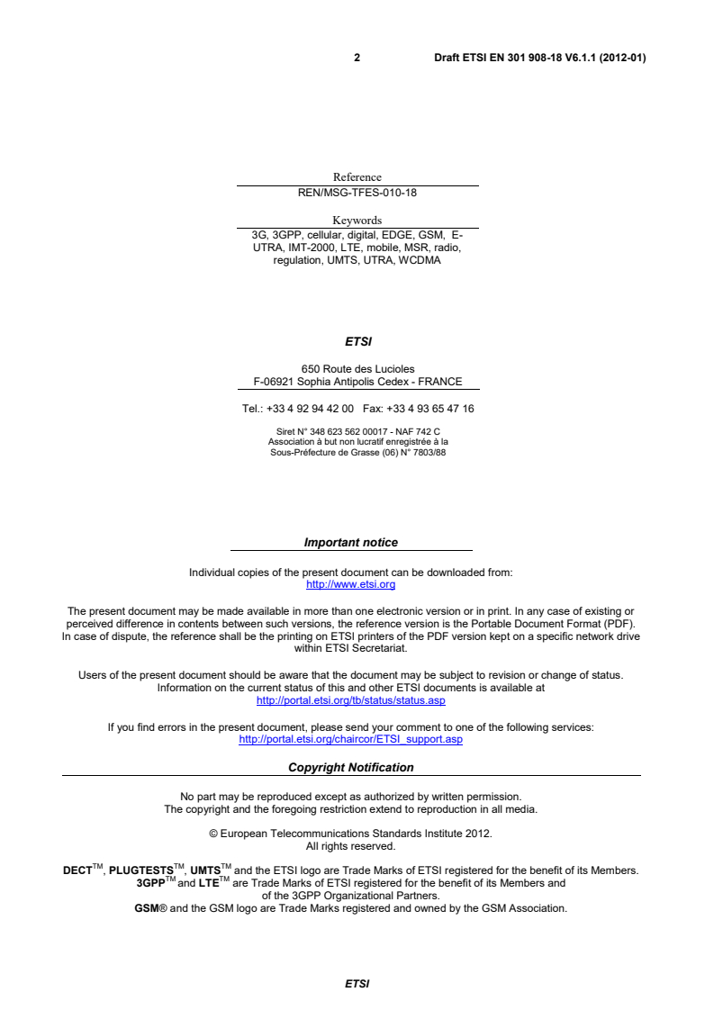 en_30190818v060101c - IMT cellular networks; Harmonized EN covering the essential requirements of article 3.2 of the R&TTE Directive; Part 18: E-UTRA, UTRA and GSM/EDGE Multi-Standard Radio (MSR) Base Station (BS)