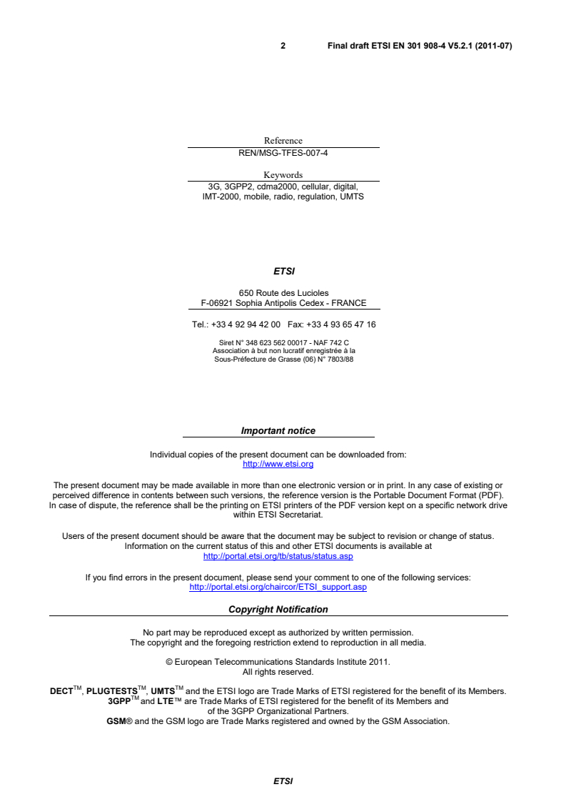 en_30190804v050201v - IMT cellular networks; Harmonized EN covering the essential requirements of article 3.2 of the R&TTE Directive; Part 4: CDMA Multi-Carrier (cdma2000) User Equipment (UE)