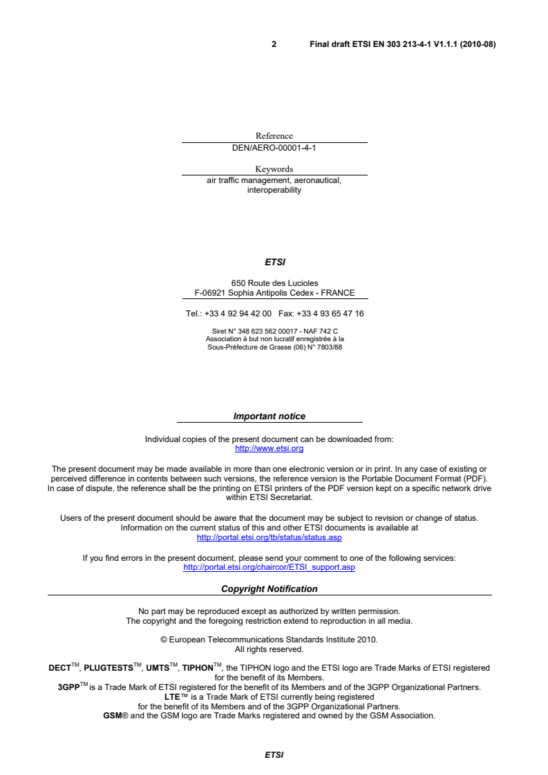 ETSI EN 303 213-4-1 V1.1.1 (2010-08) - Advanced Surface Movement Guidance and Control System (A-SMGCS); Part 4: Community Specification for application under the Single European Sky Interoperability Regulation EC 552/2004 for a deployed non-cooperative sensor including its interfaces; Sub-part 1: Generic requirements for non-cooperative sensor