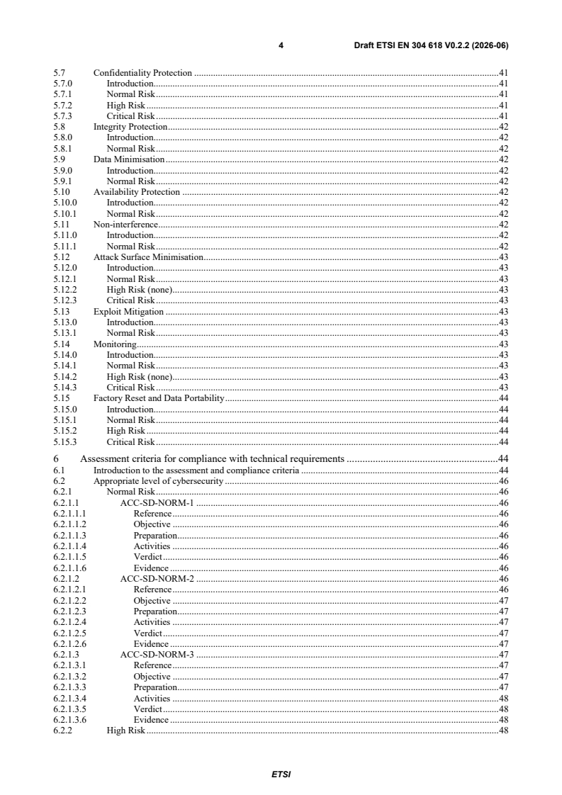 ETSI EN 304 618 V0.2.2 (2026-06) ETSI EN 304 618 V0.2.2 (2026-06) - Cyber Security (CYBER); CRA; Cybersecurity requirements for password managers - Page 4 preview