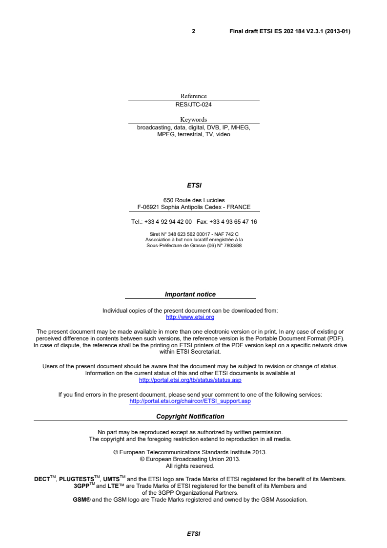ETSI ES 202 184 V2.3.1 (2013-01) - MHEG-5 Broadcast Profile