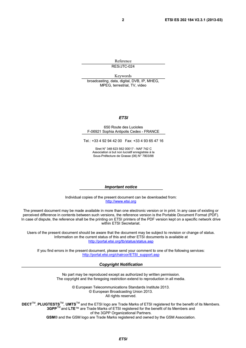 ETSI ES 202 184 V2.3.1 (2013-03) - MHEG-5 Broadcast Profile