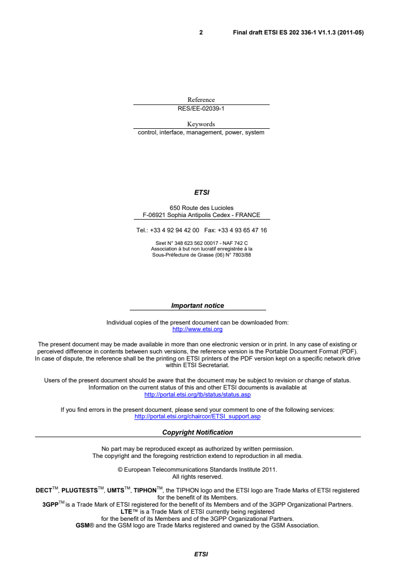 es_20233601v010103m - Environmental Engineering (EE); Monitoring and Control Interface for Infrastructure Equipment (Power, Cooling and Building Environment Systems used in Telecommunication Networks) Part 1: Generic Interface