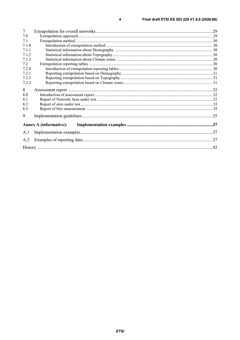 kSIST FprES 203 228 V1.5.0:2026 ETSI ES 203 228 V1.5.0 (2026-08) - Environmental Engineering (EE); Assessment of mobile network energy efficiency - Page 4 preview