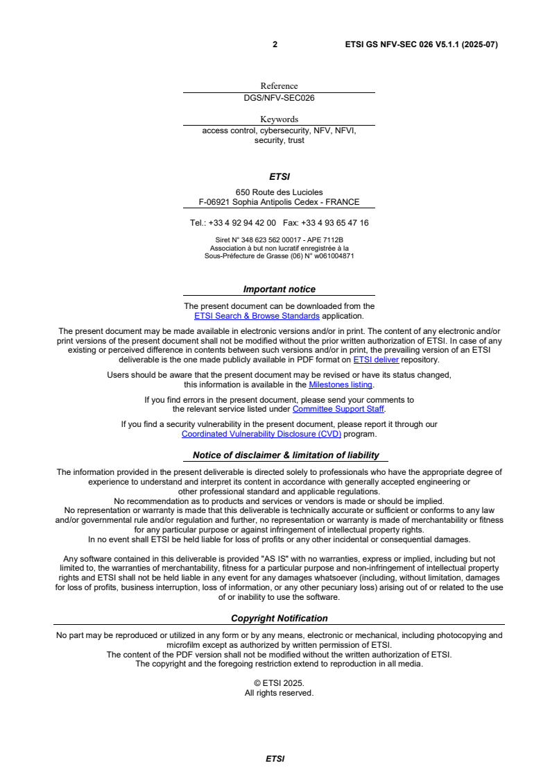 ETSI GS NFV-SEC 026 V5.1.1 (2025-07) - Network Functions Virtualisation (NFV) Release 5; Security; Isolation and trust domain specification