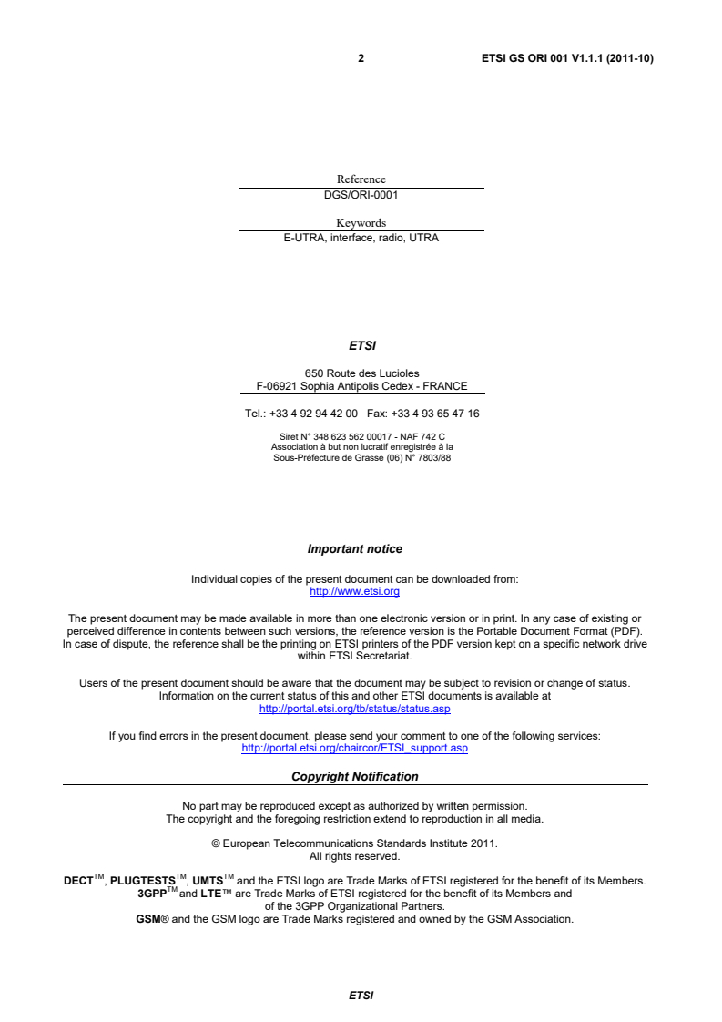 gs_ORI001v010101p - Open Radio equipment Interface (ORI); Requirements for Open Radio equipment Interface (ORI) (Release 1)