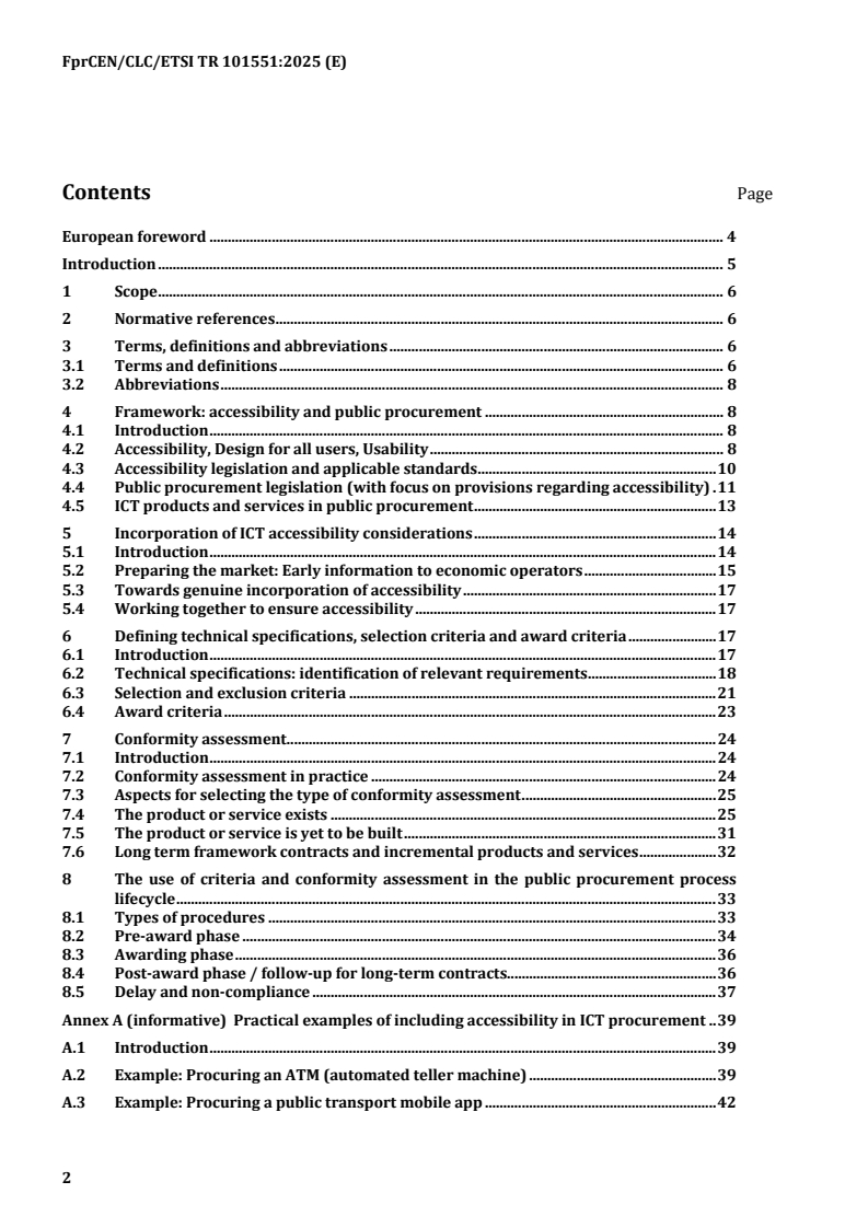 ETSI TR 101 551 V2.1.0 (2025-10) - CEN / CLC / ETSI Guidelines for public procurement of ICT products and services in the EU; Accessibility award criteria and conformity assessment