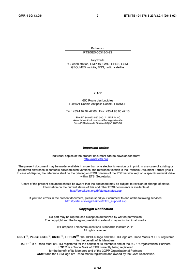 ts_1013760323v030201p - GEO-Mobile Radio Interface Specifications (Release 3); Third Generation Satellite Packet Radio Service; Part 3: Network specifications; Sub-part 23: Radio Access Network; Overall description - Stage 2; GMR-1 3G 43.051