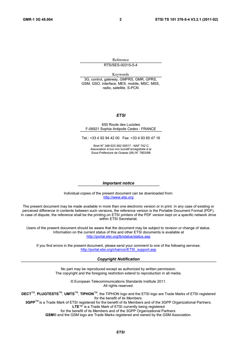 ts_1013760504v030201p - GEO-Mobile Radio Interface Specifications (Release 3); Third Generation Satellite Packet Radio Service; Part 5: Radio interface physical layer specifications; Sub-part 4: Modulation; GMR-1 3G 45.004