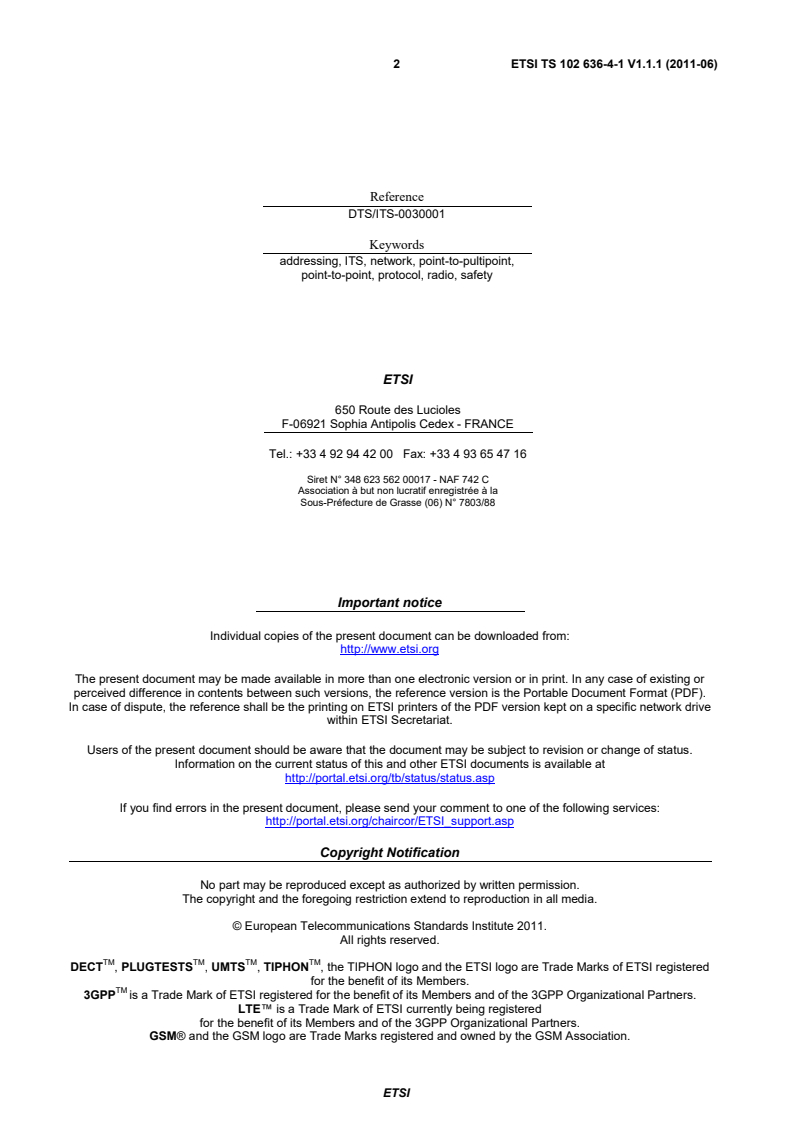 ts_1026360401v010101p - Intelligent Transport System (ITS); Vehicular communications; GeoNetworking; Part 4: Geographical addressing and forwarding for point-to-point and point-to-multipoint communications; Sub-part 1: Media-Independent Functionality