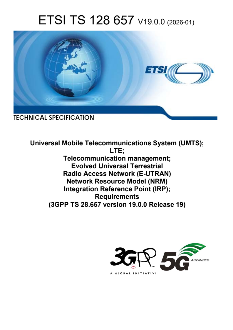 ETSI TS 128 657 V19.0.0 (2025-09) - Universal Mobile